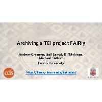 Thumbnail for Archiving a TEI …