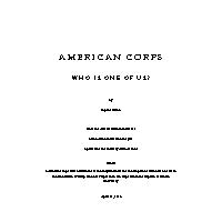 Thumbnail for American Corps: Who …