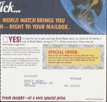 Thumbnail for World Watch Institute …
