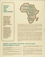 Thumbnail for Africa News Service, …