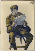 Thumbnail for Soldier reading paper